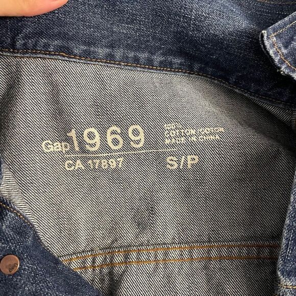 gap Blue Denim Distressed Jacket - Picture 8 of 11